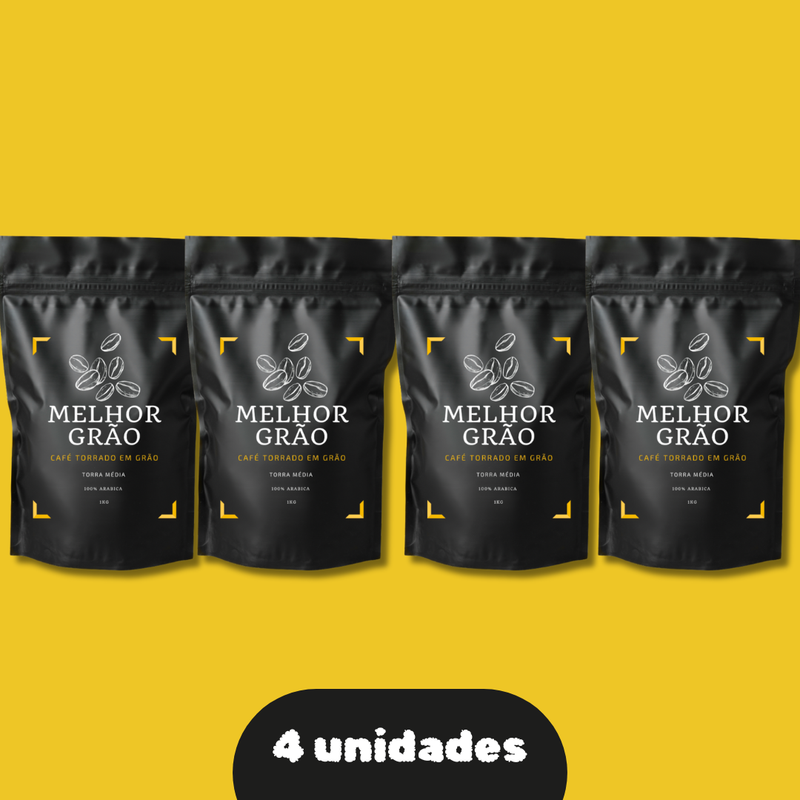 4kg de CAFÉ MELHOR GRÃO - Café Clássico em Grãos, 100% Arabica, Torra Média